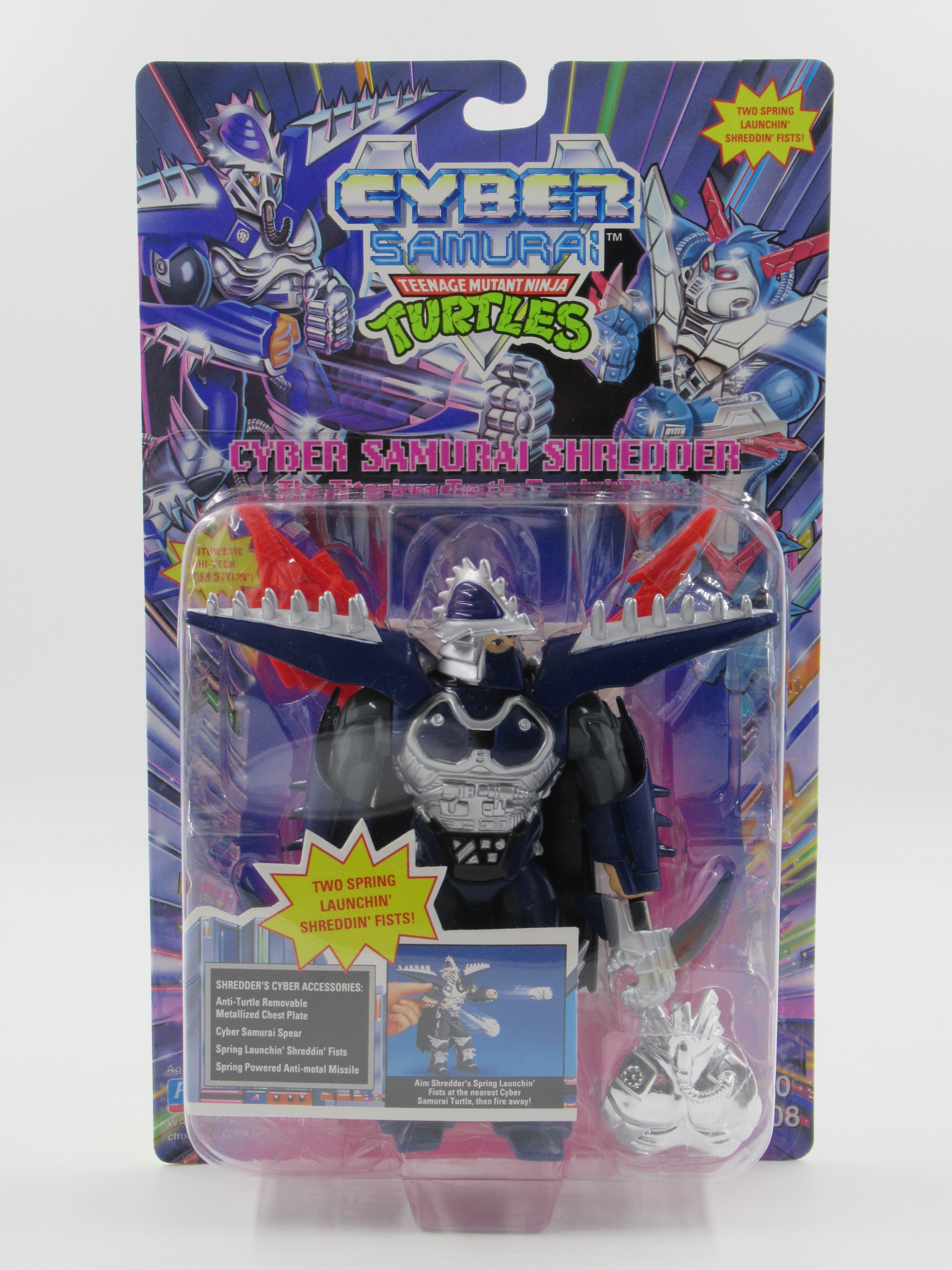 Teenage Mutant Ninja Turtles Cyber Samurai Shredder (Red Weapons) 5.5" Figure TMNTs - Playmates (1994)